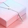 S925 Sterling Silver Multilayer Layered Connected Long Y Pendant Necklace for Women