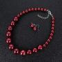 HaHaGirl Faux Pearl Strands Costume Jewelry for Women Include Necklace and Earrings Set