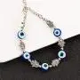 kelistom Evil Eye Hamsa Hand Bracelet for Protection and Luck, Handmade Link Bracelets for Women Men Teen Boys Girls Amulet Jewelry