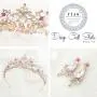 Yean Gold Wedding Crown Bridal Tiaras with Earrings Pink Purple Headband for Women and Girls (Pink) Yean Gold Wedding Crown Bridal Tiaras with Earrings Pink Purple Headband for Women and Girls (Pink)
