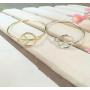 MANZHEN Gold Silver Peace Love Sign Symbol Openable Hook Bangle Bracelet Cuff Jewelry