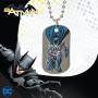 DC Comics Batman Jewelry for Men and Boys, Stainless Steel Illustrated Dog Tag Pendant, 16'' Ball Chain