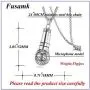 Fusamk Punk Stainless Steel Microphone Pendant Necklace,24'' Box Chain