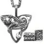 Gungneer Triquetra Cat Pendant Necklace with Steel Keel Chain, Celtic Trinity Knot Zodiac Charm Necklace for Women Men, 316L Stainless Steel Bonus 2X Runic Beard Beads Gungneer Triquetra Cat Pendant Necklace with Steel Keel Chain, Celtic Trinity Knot Zodiac Charm Necklace for Women Men, 316L Stainless Steel Bonus 2X Runic Beard Beads