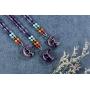Jovivi Tree of Life Crescent Moon Chakra Bead Necklace Copper Wire Wrap Natural Gemstones Pendant Crystals and Healing Stones Necklace