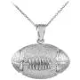 Sports Charms Sterling Silver Football Pendant Necklace
