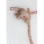 Faship Panther Leopard Jaguar Rhinestone Crystal Necklace Earrings Set