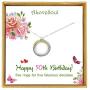 ALoveSoul 50th Birthday Gifts for Women - 925 Sterling Silver Five Circle intertwined Necklace for Her 5 Decade Jewelry 50 Years Old Presents