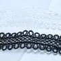 TseanYi Wide Lace Choker Necklace Hollow Black Lace Collar Necklace Elastic Wide Clavicle Necklace Chain Fashion Jewelry for Women and Girls (Black)