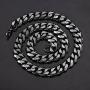 West Coast Jewelry | Crucible Stainless Steel Cuban Curb Chain Necklace (14 mm) - 24''