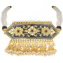 Aheli Indian Traditional Pearl and Kundan Choker Necklace with Earrings Set Bollywood Wedding Party Wear Jewelry for Women