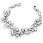 Mariell Mosaic Shape Cubic Zirconia Bridal and Wedding Bracelet for Brides with Marquis and Round CZ Gems Mariell Mosaic Shape Cubic Zirconia Bridal and Wedding Bracelet for Brides with Marquis and Round CZ Gems