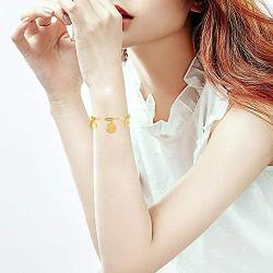 BESTTERN Charm Bracelets for Women Gold, Cute Link Charms Friendship Bracelet, Stainless Steel Inspirational Bracelet for Teen Girl
