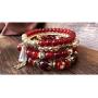 Bohemian Beaded Bracelet for Women and Girls Multi-layer Stackable Stretch Bracelet Color Crystal Beach Bracelet Set