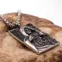 Demon Skull Necklace for Men, Skull Cross Pendant Necklace with 23.6” Chain, Masked Goddess Skull Cameo Necklace, Gothic Cross Skull Tag Necklace, Punk Skull Jewelry Gift for Men Boys Demon Skull Necklace for Men, Skull Cross Pendant Necklace with 23.6” Chain, Masked Goddess Skull Cameo Necklace, Gothic Cross Skull Tag Necklace, Punk Skull Jewelry Gift for Men Boys