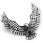 Xusamss Punk Rock Titanium Steel Wings Eagle Pendant Necklace,24inhes Link Chain