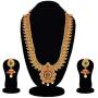 Crunchy Fashion Bollywood Style Gold Plated Traditional Indian Jewelry Necklace Set with Earrings & Tika for Women/Girls