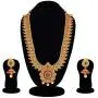 Crunchy Fashion Bollywood Style Gold Plated Traditional Indian Jewelry Necklace Set with Earrings & Tika for Women/Girls Crunchy Fashion Bollywood Style Gold Plated Traditional Indian Jewelry Necklace Set with Earrings & Tika for Women/Girls