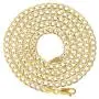 Nuragold 10k Yellow Gold 3.5mm Cuban Chain Curb Link Diamond Cut Pave Two Tone Pendant Necklace, Mens Womens Lobster Lock 16'' 18'' 20'' 22'' 24'' 26'' 28'' 30'' Nuragold 10k Yellow Gold 3.5mm Cuban Chain Curb Link Diamond Cut Pave Two Tone Pendant Necklace, Mens Womens Lobster Lock 16'' 18'' 20'' 22'' 24'' 26'' 28'' 30''