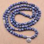 Self-Discovery Natural 108 Mala Beads Bracelet Necklace Meditation Jewelry with Yoga Charm