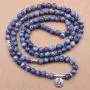 Self-Discovery Natural 108 Mala Beads Bracelet Necklace Meditation Jewelry with Yoga Charm