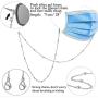 Face Mask Chain Stainless Steel Holder Lanyard Chain Necklace Strap Stylish Leash Handy Face Mask Retainer Hanger Keeper Mask Holder Accessory Necklace Jewelry for Women Men Teen Girls Kids
