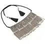 Zephyrr Necklace Boho Tribal Style Oxidized Silver Pendant Trendy Tassel Choker For Girls and Women