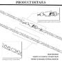 Subiceto 4MM Stainless Steel Figaro Chain Necklace for Men Women Flat Link Necklace 16/18 /20/22 /24 Inches