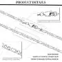 Subiceto 4MM Stainless Steel Figaro Chain Necklace for Men Women Flat Link Necklace 16/18 /20/22 /24 Inches