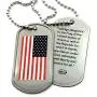 FORGIVEN JEWELRY United States of America Flag Dog Tag Necklace