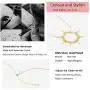 LecAit Sun Necklace for Women,Sterling Silver 18K Gold Plated Rhinestone Dainty Sun Pendant Necklace for Women Girls