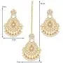 Aheli Stunning Indian Traditional Maang Tikka Earrings Set for Women Bollywood Ethnic Party Wear Fashion Jewelry for Women