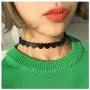 Heart Velevt Choker Necklace Boho Leather Heart Shaped Chain Jewelry Silver Plated for Women Girls