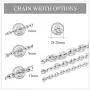 ChainsPro Heavy Duty Oval Rolo Cable Chain Necklace,6/8/11MM Width,18/20/22/24/26/28/30 Inches,316L Stainless Steel/18K Gold Tone (Send Gift Box)