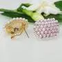Navachi 18k Gold Plated Colorful Crystal Little Pearl Omega Back Earrings Navachi 18k Gold Plated Colorful Crystal Little Pearl Omega Back Earrings