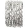 Rosemarie Collections Womens Exquisite 11 Strand Rhinestone Crystal Statement Formal Wear Bracelet, 6''+2.5'' Extender