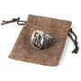 HZMAN Vintage Silver Gold Tone Jesus Blessing Christian Stainless Steel Rings for Men Women Religious Band