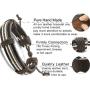 FIBO STEEL 10-32 Pcs Braided Leather Bracelets for Men Women Cool Wrist Cuff Bracelet Adjustable …
