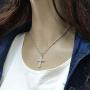 Montana Silversmiths Womens Rhinestone Cross Pendant Necklace - Nc746