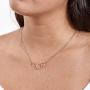 Dear Ava Generations Gift Necklace for Grandmother, Mom & Granddaughter, 3 Asymmetrical Circles (Rose-Gold-Plated-Brass, NA)