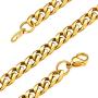 GOLDCHIC JEWELRY Classic Men Chunky Miami Cuban/Figaro Chain in 316l Stainless Steel/18K Gold Plated/Black Plated, 3MM/6MM/9MM/10MM/12MM/14MM Width, 14-30 inch Length