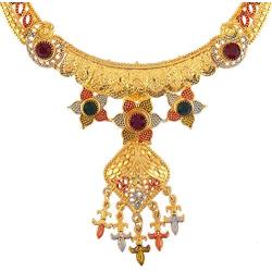 Efulgenz Indian Style Bollywood Fashion Wedding Bridal Choker Collar Necklace Dangle Earrings Jewelry Set