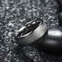 King Will Mens 8mm Tungsten Carbide Wedding Ring Red/Sliver/Olive Green Steel Wire Inlay Domed Style High Polished King Will Mens 8mm Tungsten Carbide Wedding Ring Red/Sliver/Olive Green Steel Wire Inlay Domed Style High Polished
