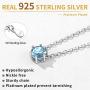 ChicSilver 925 Sterling Silver 12 Months Sparkling Round Cut Created Birthstone Pendant Necklace, 16 Inch Rolo Chain (with Gift Box)