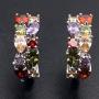 Multi Gemstone Earring Amethyst Garnet Morganite Peridot Promise Wedding Party Earrings