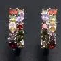 Multi Gemstone Earring Amethyst Garnet Morganite Peridot Promise Wedding Party Earrings Multi Gemstone Earring Amethyst Garnet Morganite Peridot Promise Wedding Party Earrings