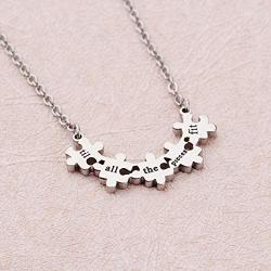 Till All The Pieces Fit Necklace Puzzle Piece Friendship Necklace Autism Awareness Jewelry