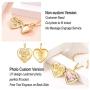 U7 Women Girls Photo Locket Pendant Heart/Round Shaped Fashion Jewelry 18K Gold Plated Necklace, with Custom Image or Text Engrave Service