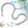 ChainsPro Resizable Anklet Chain for Women Men, Figaro/Wheat/Twist Rope/Cuban Foot Bracelet-Strong with Good Clasp-18K Gold Plated(Send Gift Box)