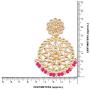 Aheli Ethnic Indian Traditional Faux Kundan Round Chandbali Dangle Earrings Wedding Party Wear Fashion Jewelry for Women